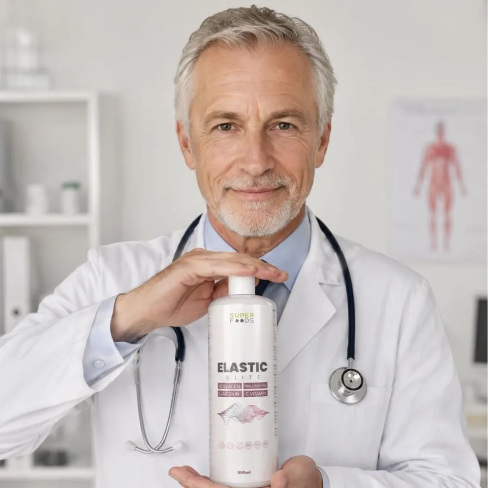 SuperFoods Elastic Elite – Folyékony kollagén koncentrátum C-vitaminnal és hialuronsavval